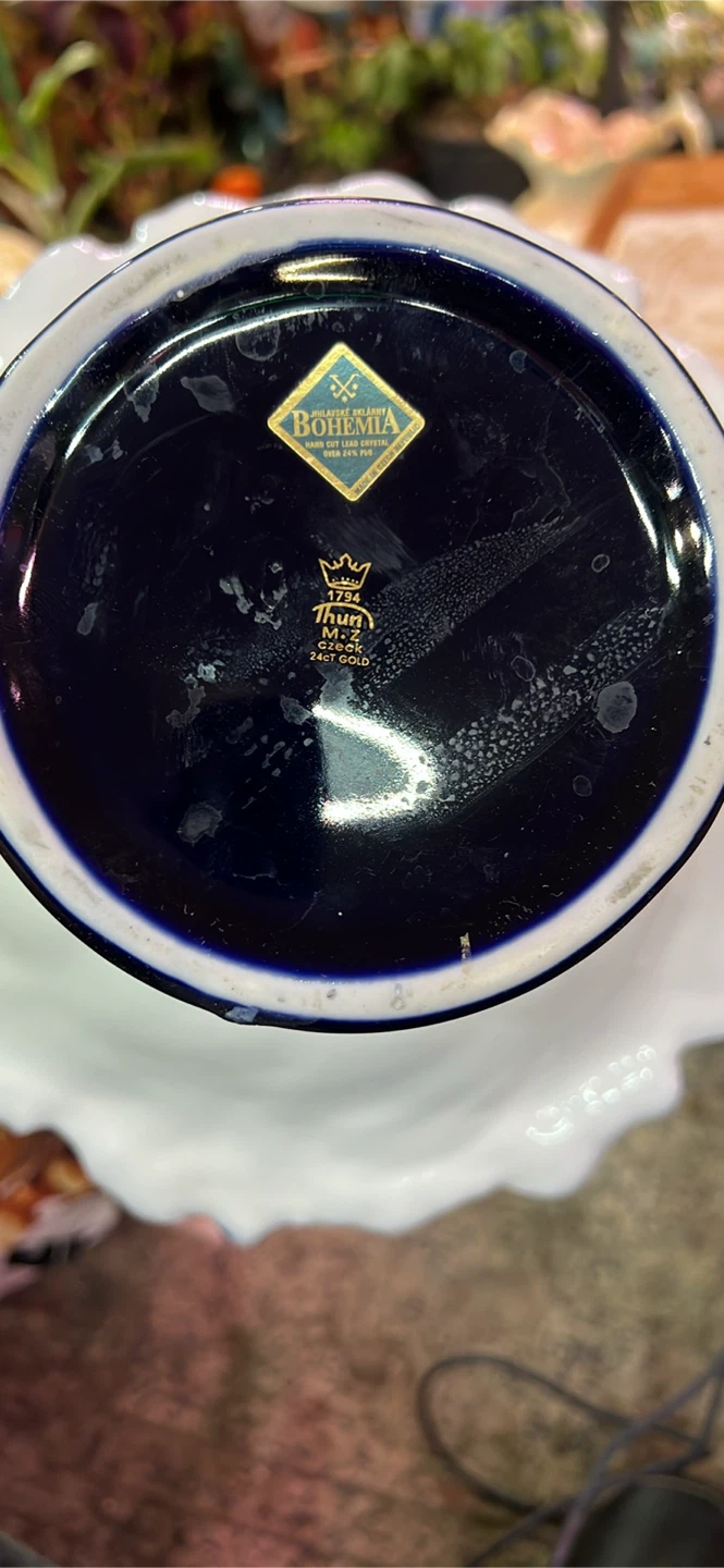 Thun Bohemia 24ct Gold Pedestal Bowl - photo 3