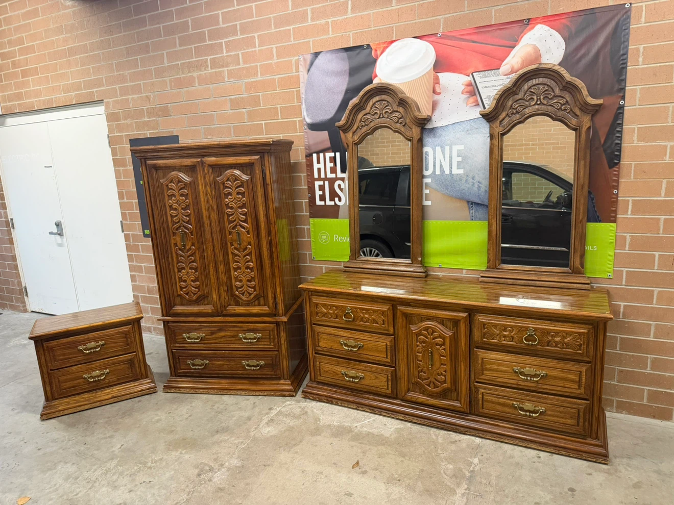 Bedroom Set with Armoire and Dresser