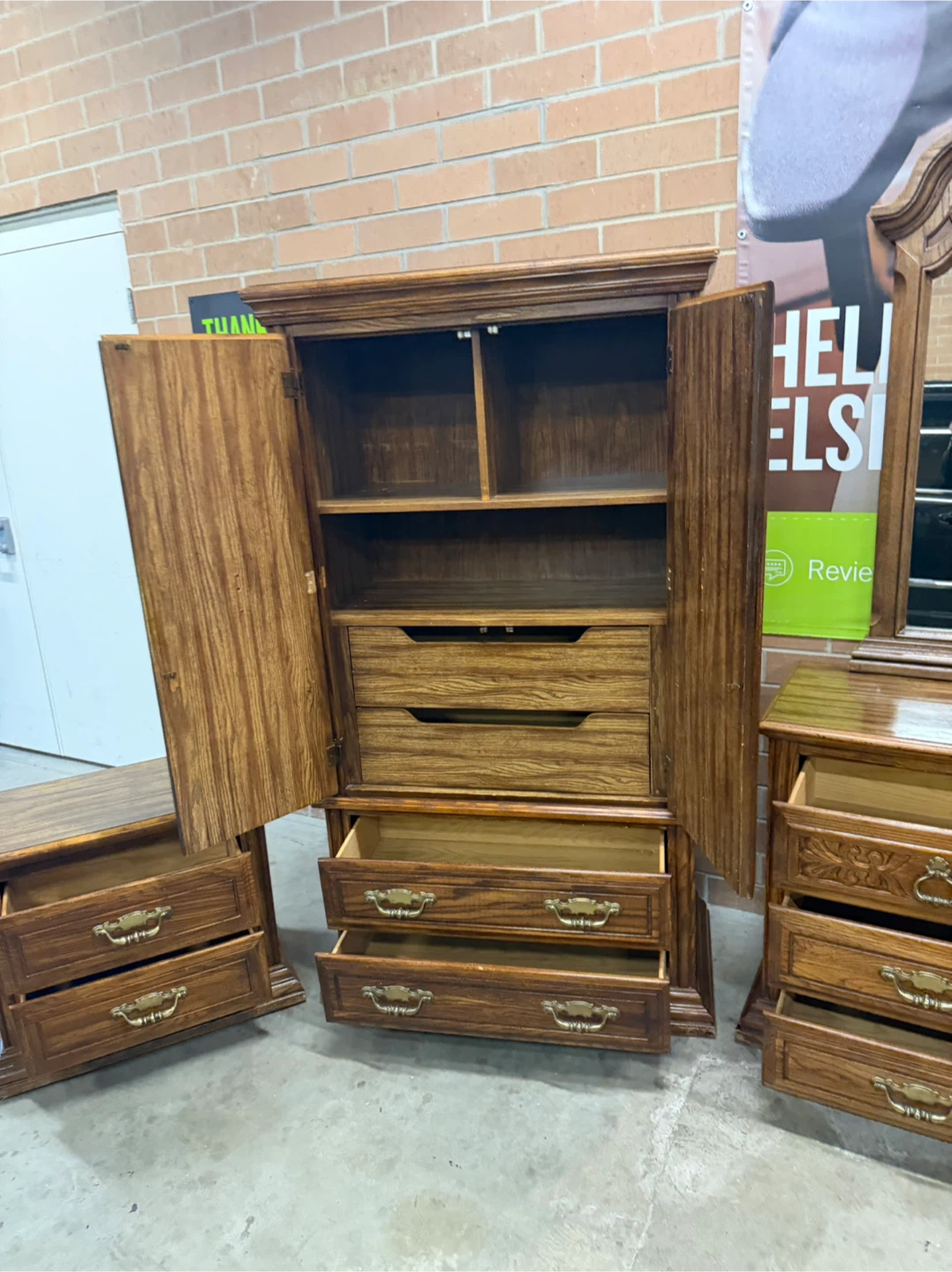 Bedroom Set with Armoire and Dresser - photo 2