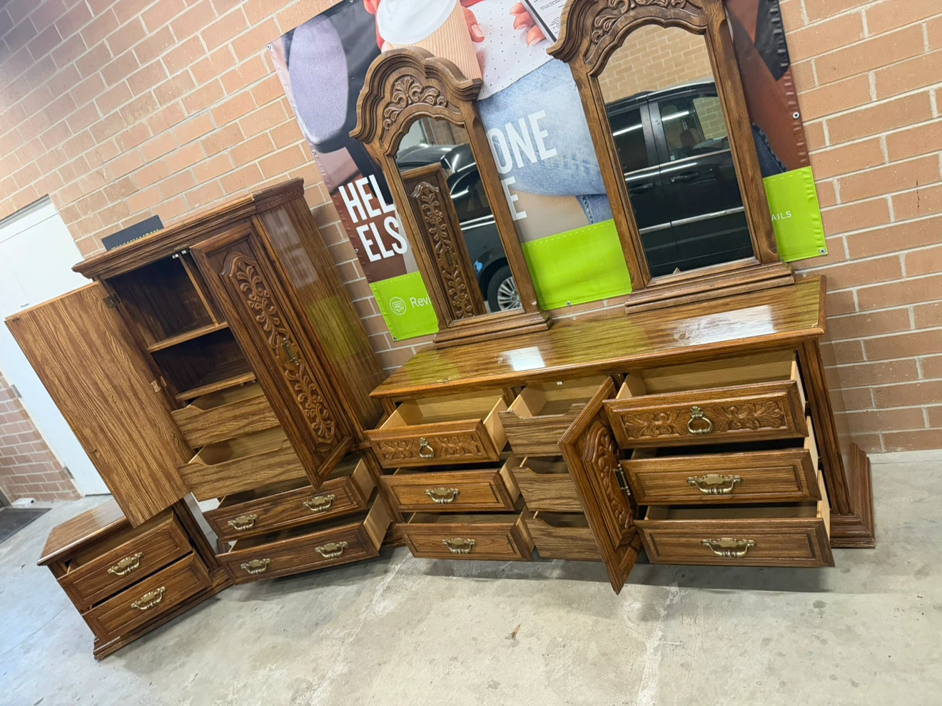 Bedroom Set with Armoire and Dresser - photo 4