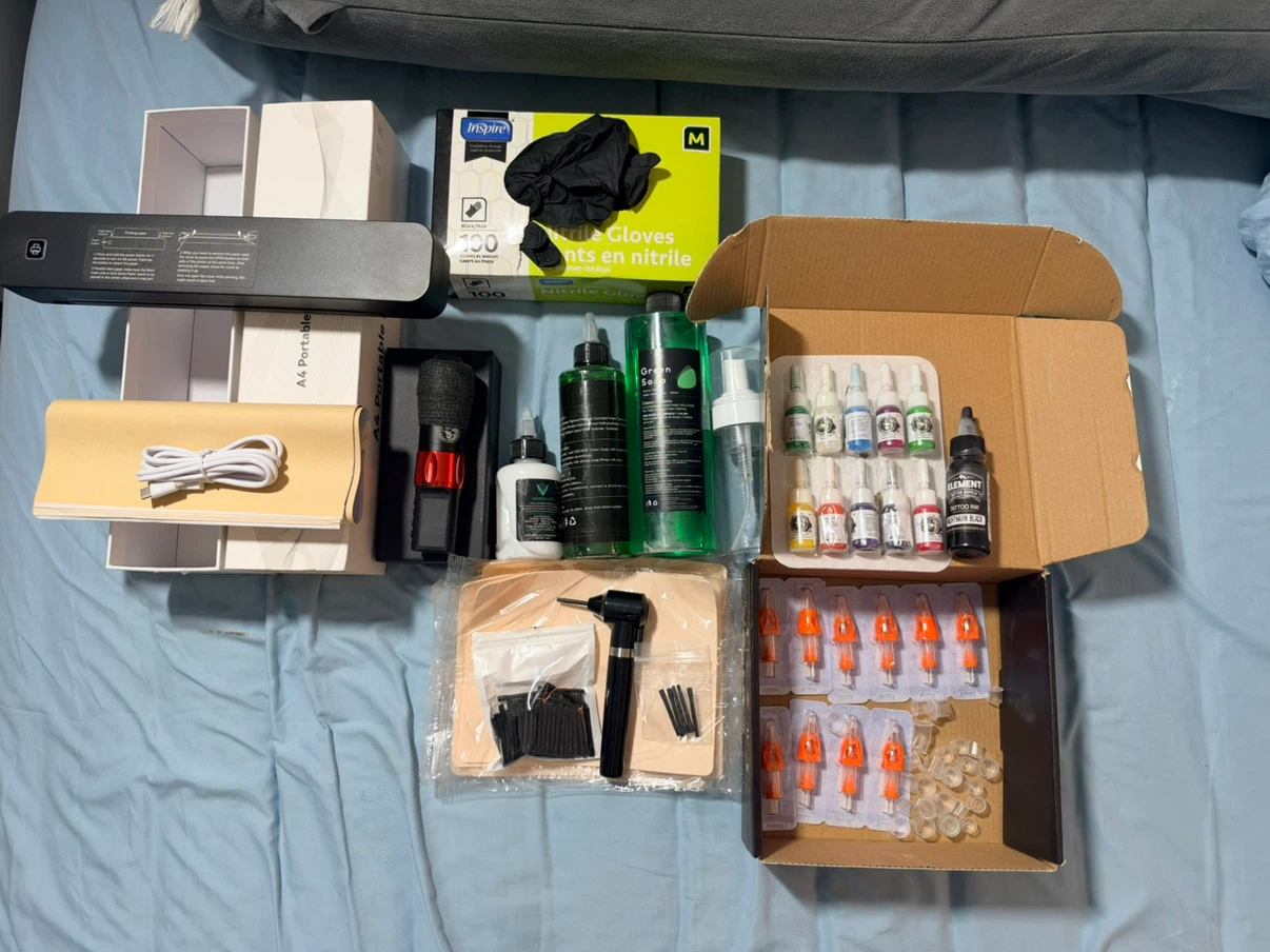 Tattoo Machine and Supplies Starter Kit