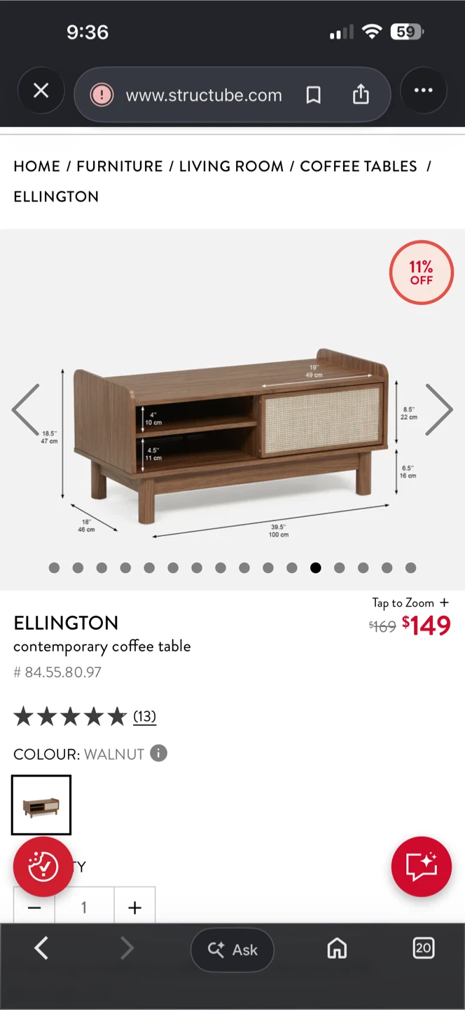 Structube Ellington Coffee Table - photo 3