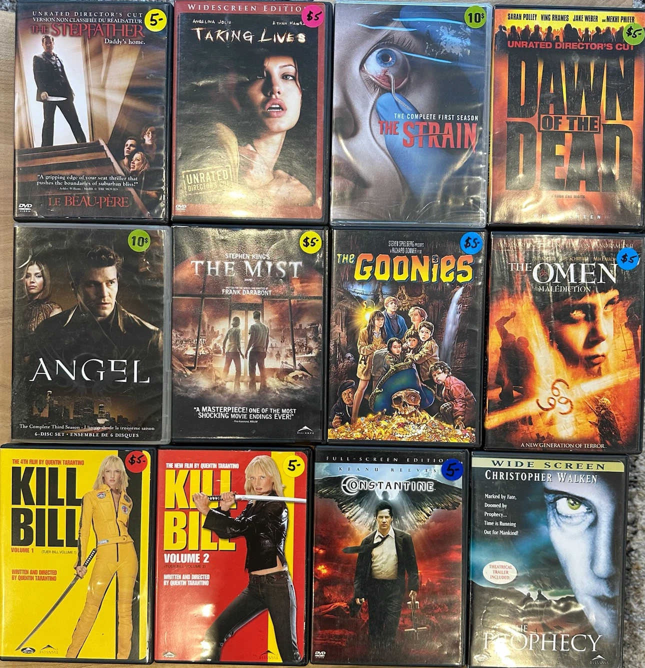 Assorted Horror and Thriller DVD Movie Collection