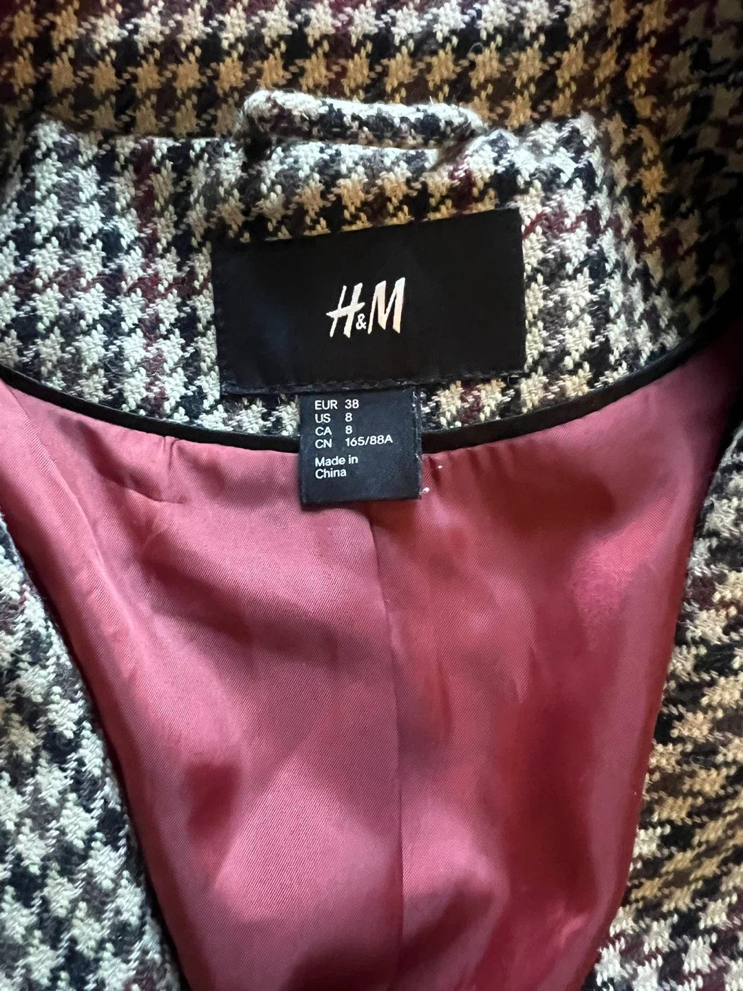 H&M Houndstooth Blazer US Size 8 - photo 3