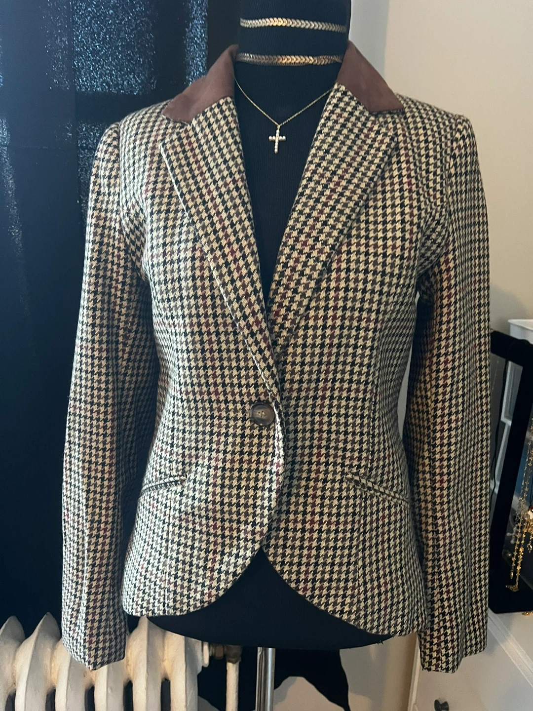 H&M Houndstooth Blazer US Size 8
