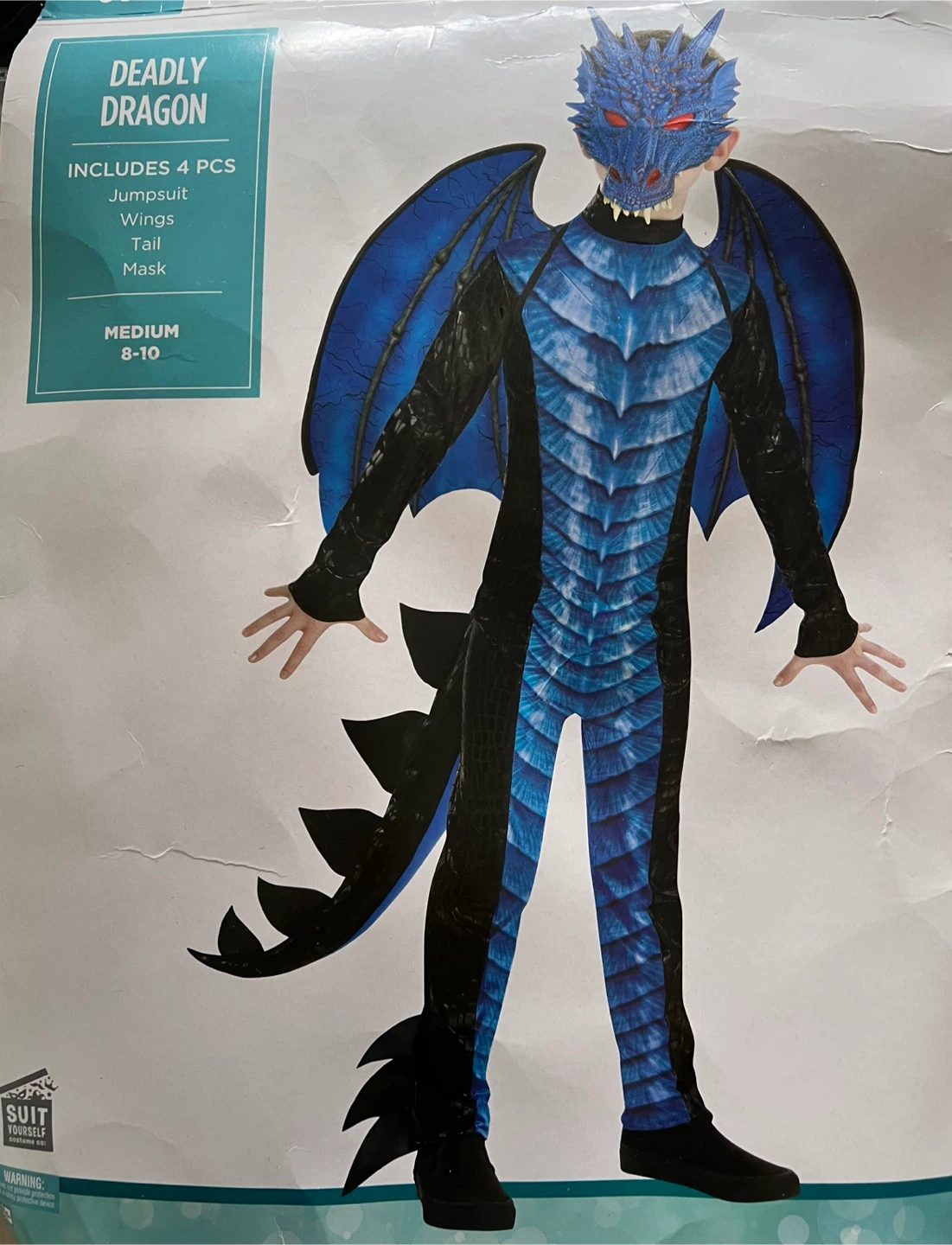 Deadly Dragon Costume kids  Medium 8-10 - photo 3