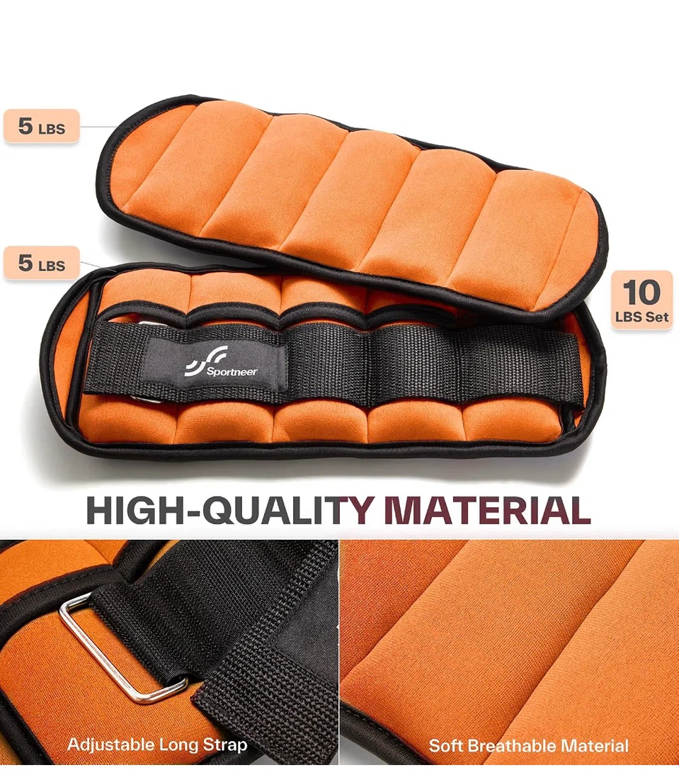 Sportneer Adjustable Ankle Weights 10 lbs Set - photo 2
