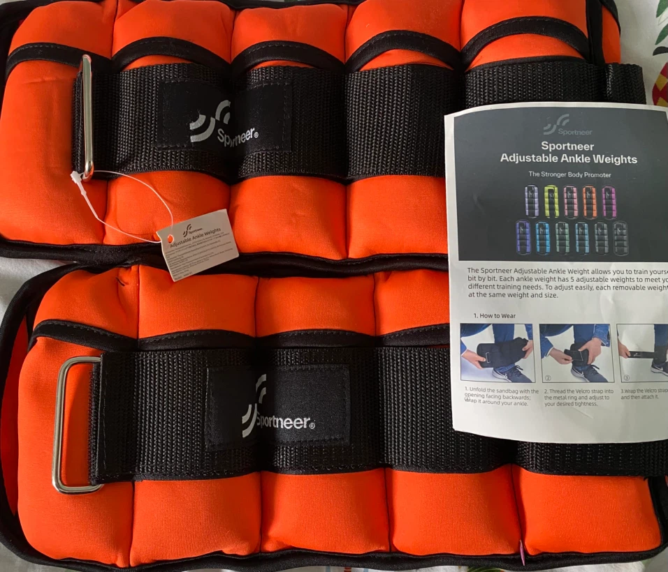 Sportneer Adjustable Ankle Weights 10 lbs Set - photo 5