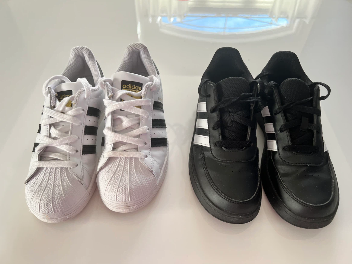 Two pairs of Adidas sneakers youth 4