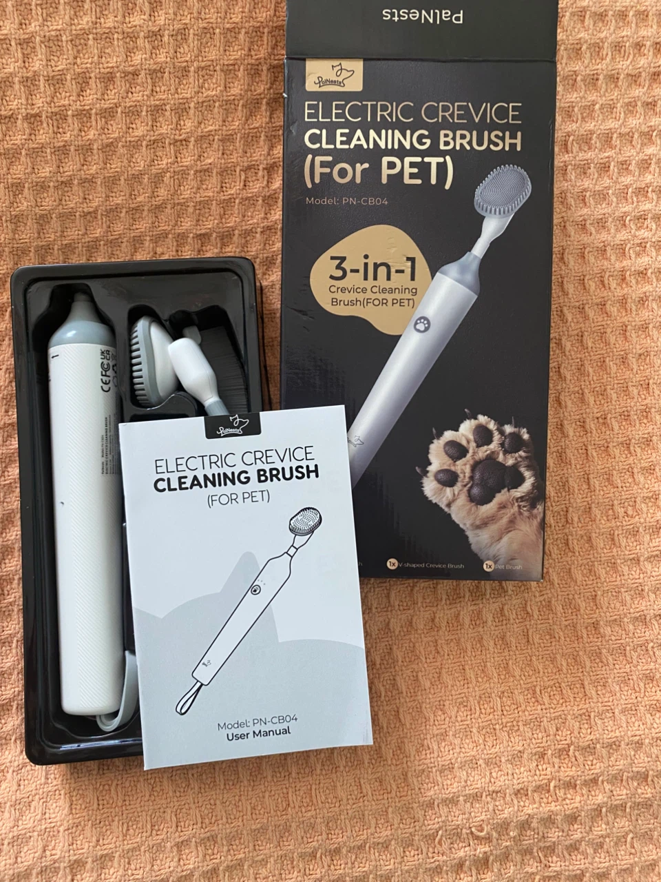 PalNests Electric Pet Crevice Cleaning Brush 3-in-1