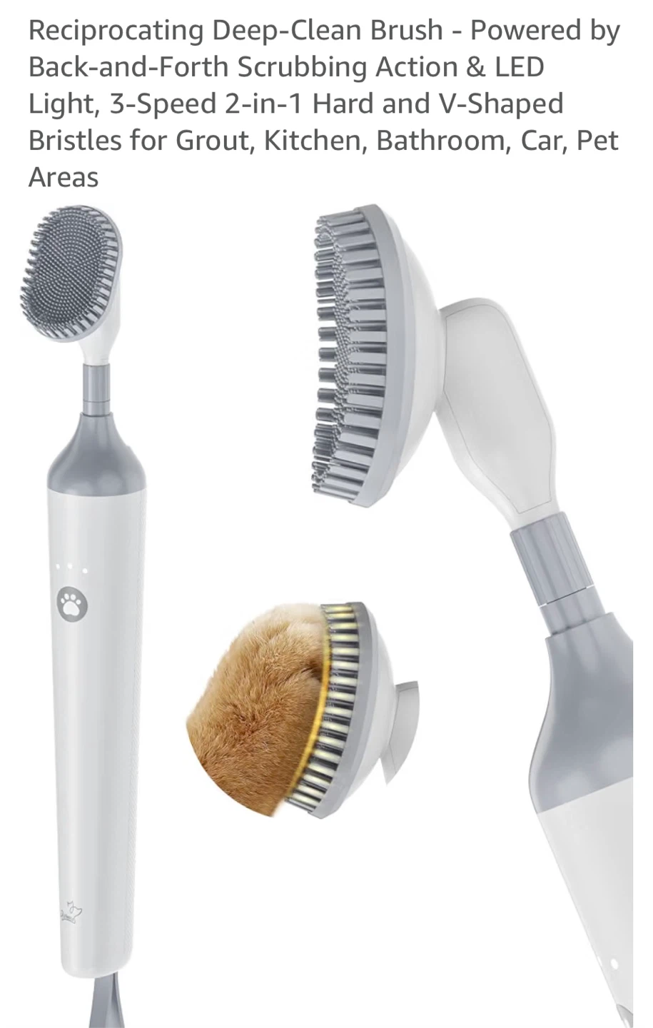 PalNests Electric Pet Crevice Cleaning Brush 3-in-1 - photo 4
