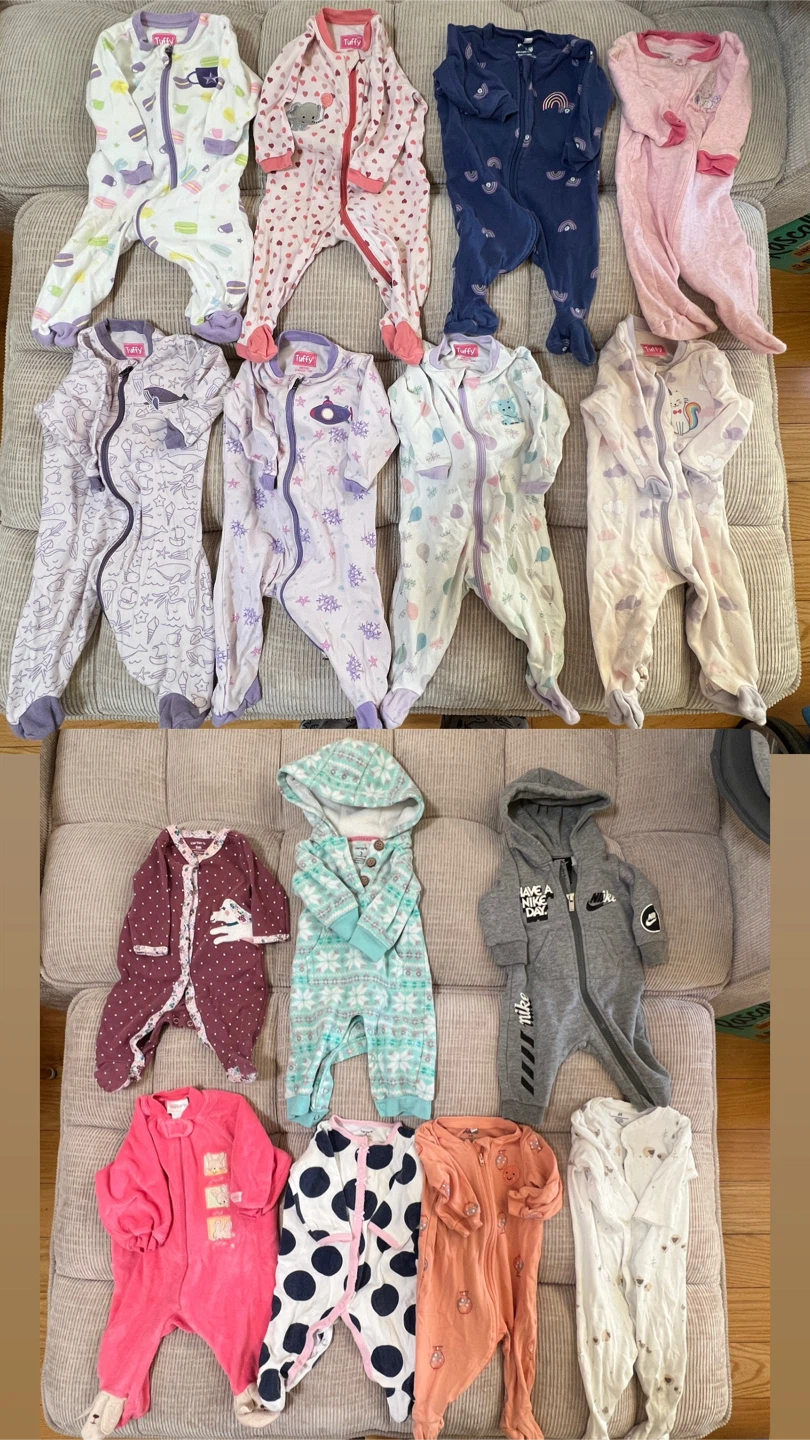 Baby girl sleeper onesie bundle 3 Months