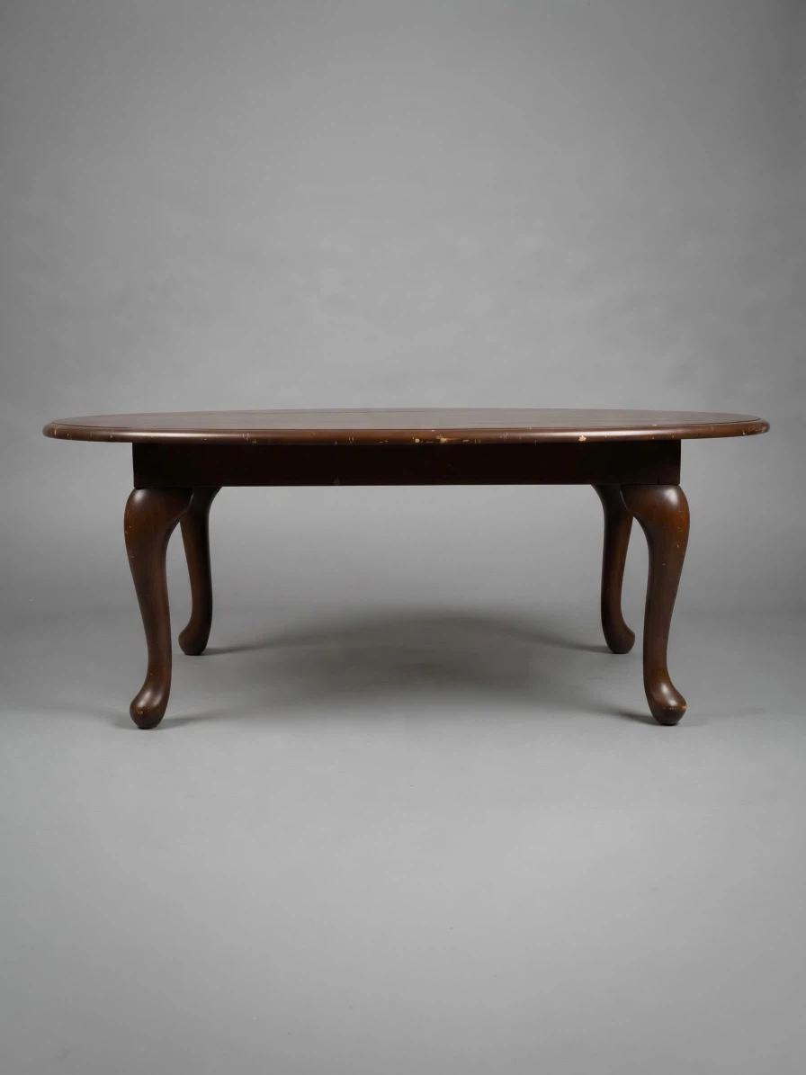 Vintage Dark Wood Drop-Leaf Coffee Table - photo 5