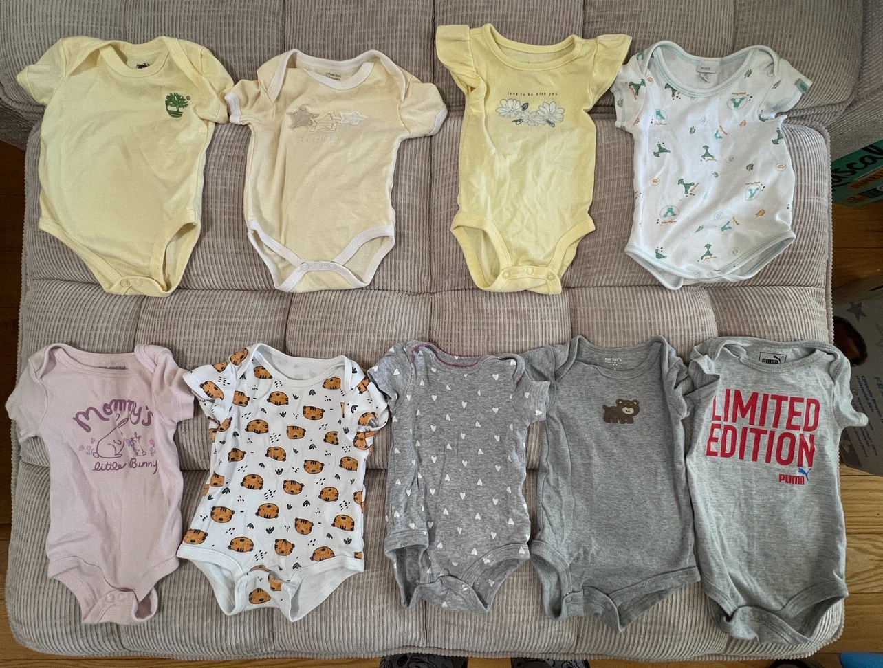 Lot of 12 Baby girl Onesies 0-3 months