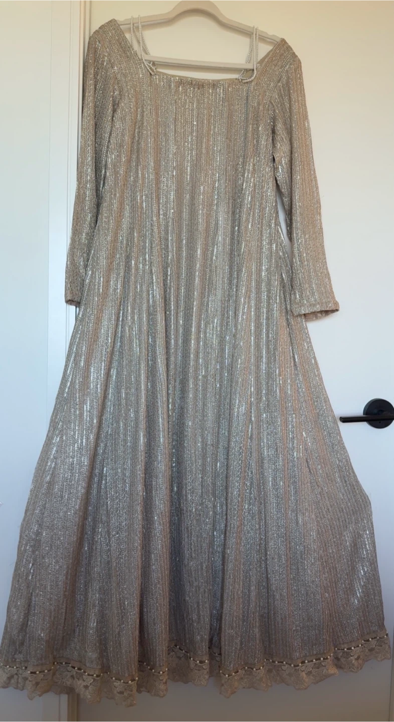 Golden frock pakistani