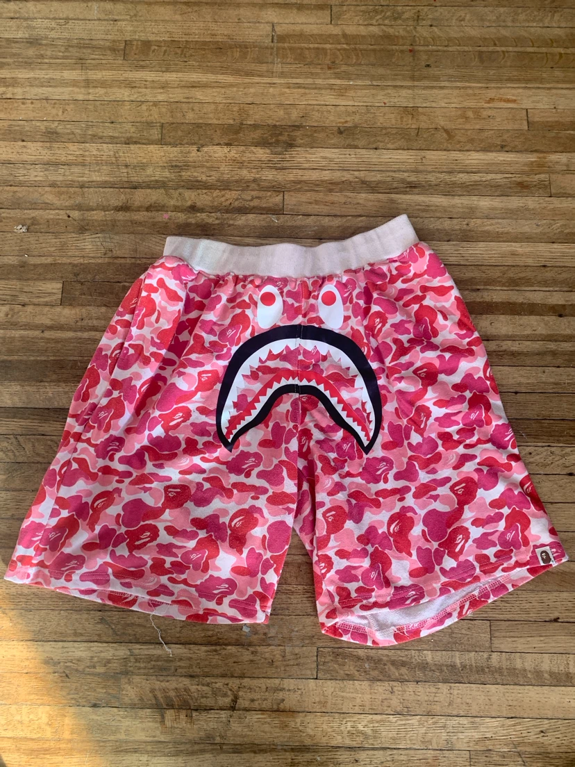 BAPE Shark Camo Pink Shorts
