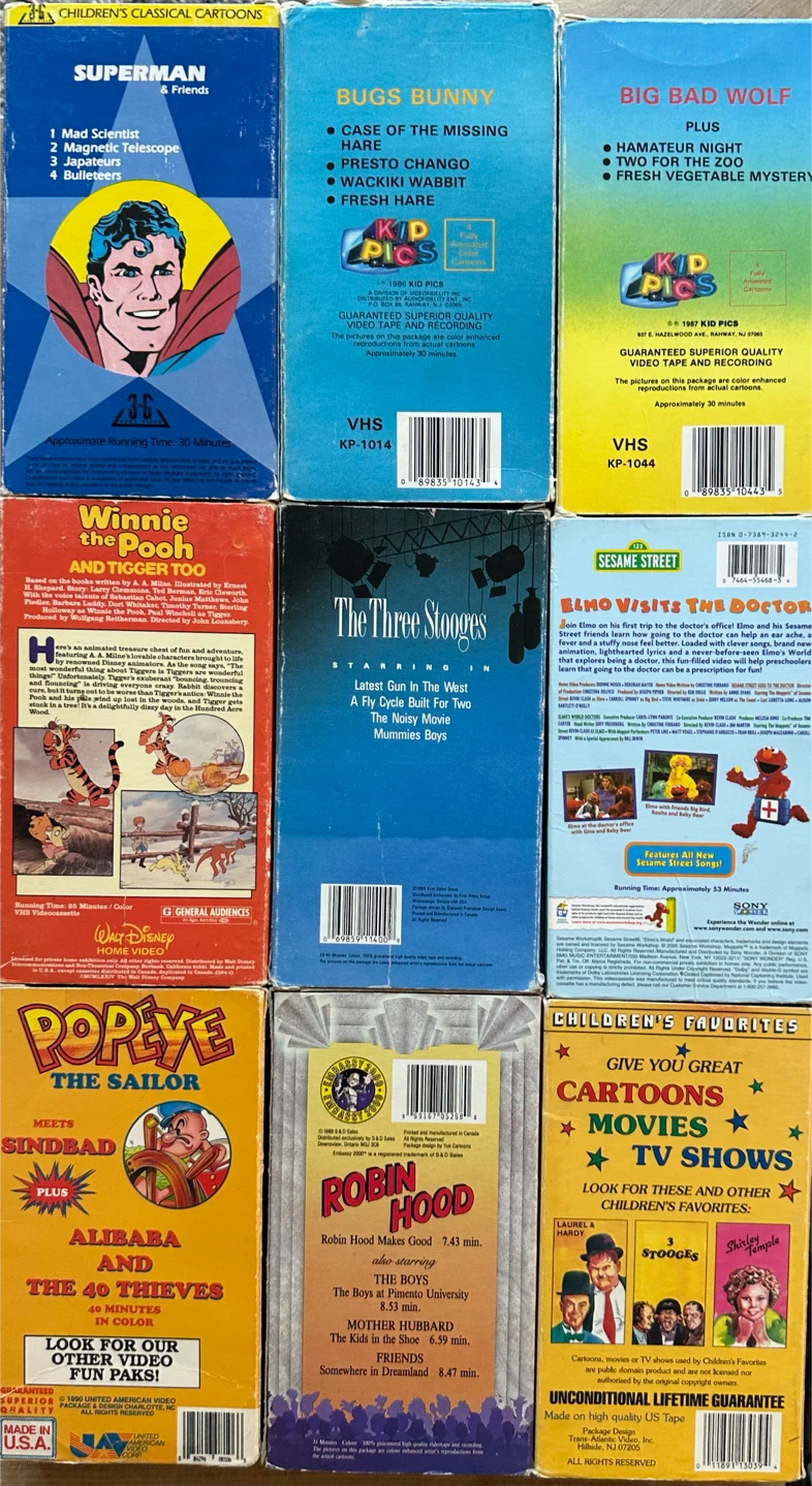 Vintage Children's VHS Tapes (individual Prices in Photos) - photo 3