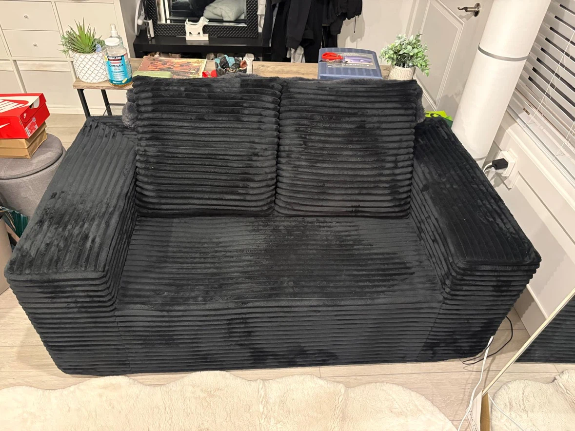 Black Loveseat Sofa - photo 2