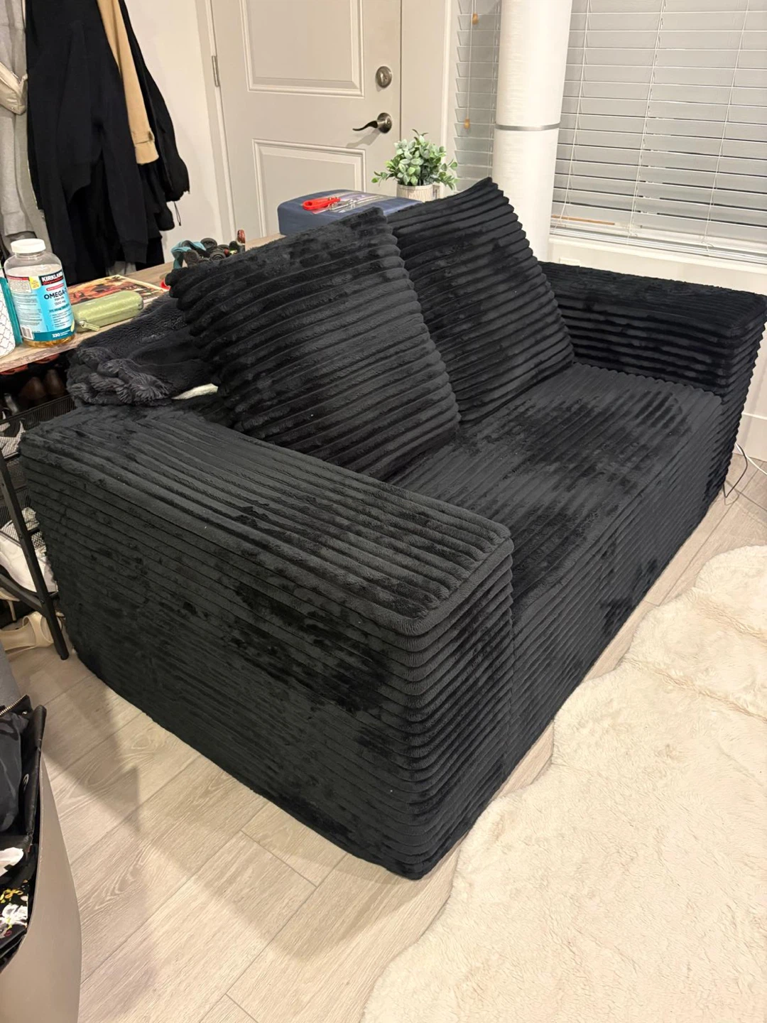 Black Loveseat Sofa - photo 3