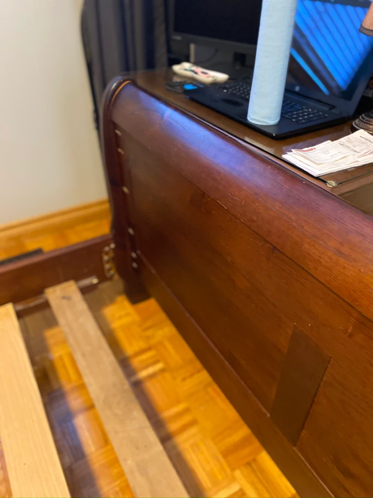 Solid Wood Sleigh Bed Frame - photo 5