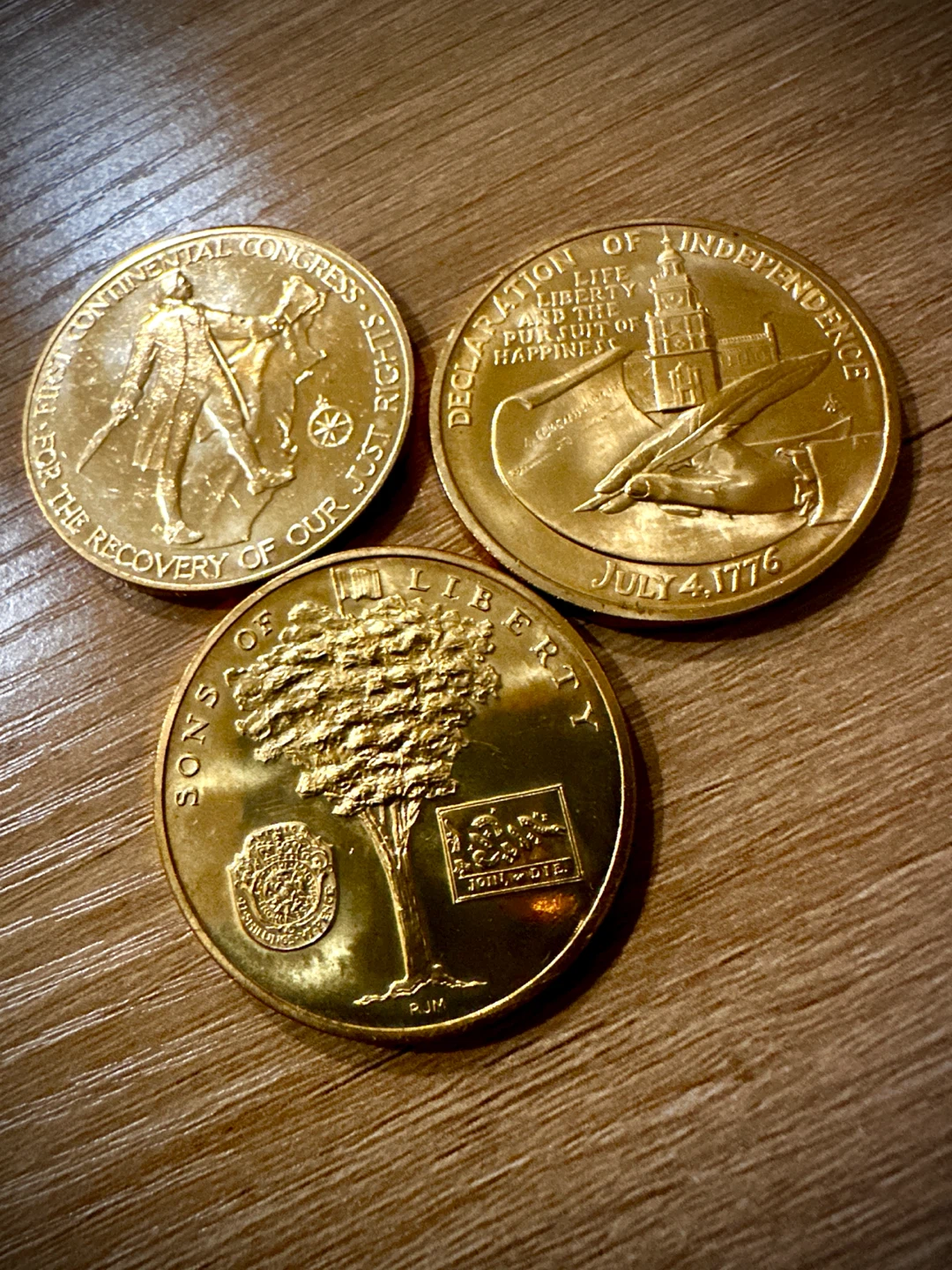 Set of 3 American Revolutionary War Commemorative Medals