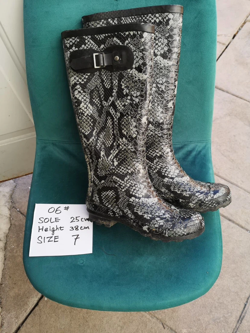 Snake Print Rain Boots