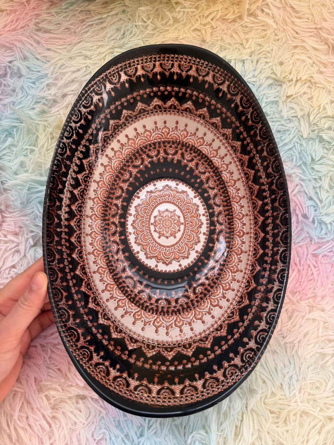 Oval Mandala Decorative Tray - photo 2