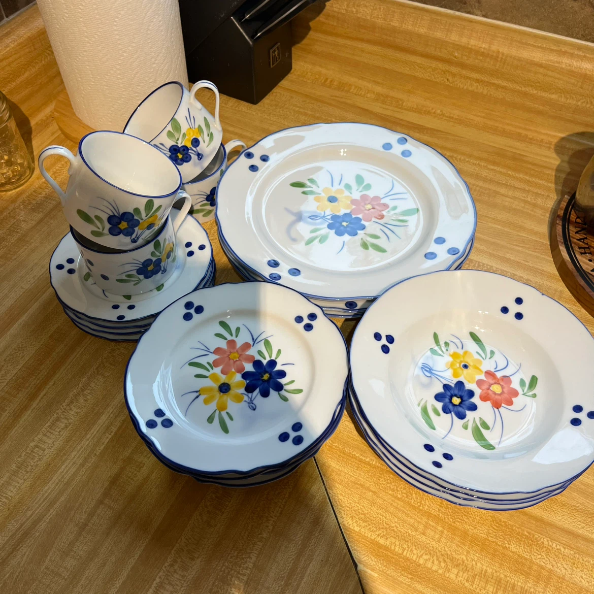 Floral ceramic dinnerware set - photo 2