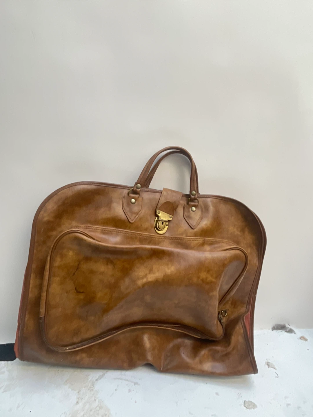 Vintage Garment Bag in leather