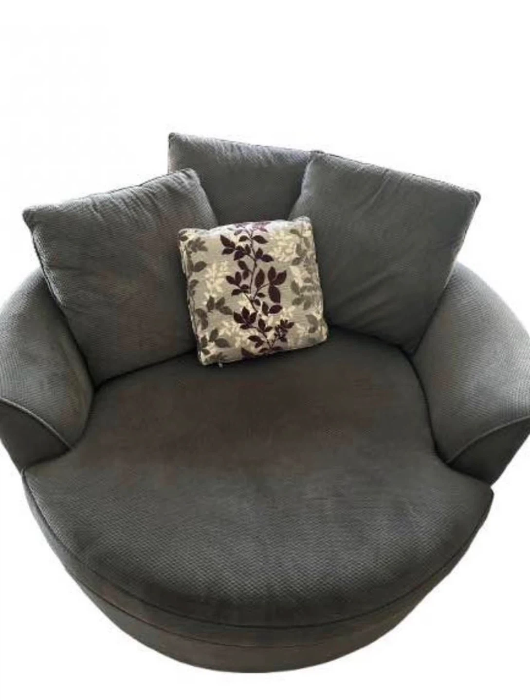 Asha Cuddler Dark Grey Round Chair - photo 3