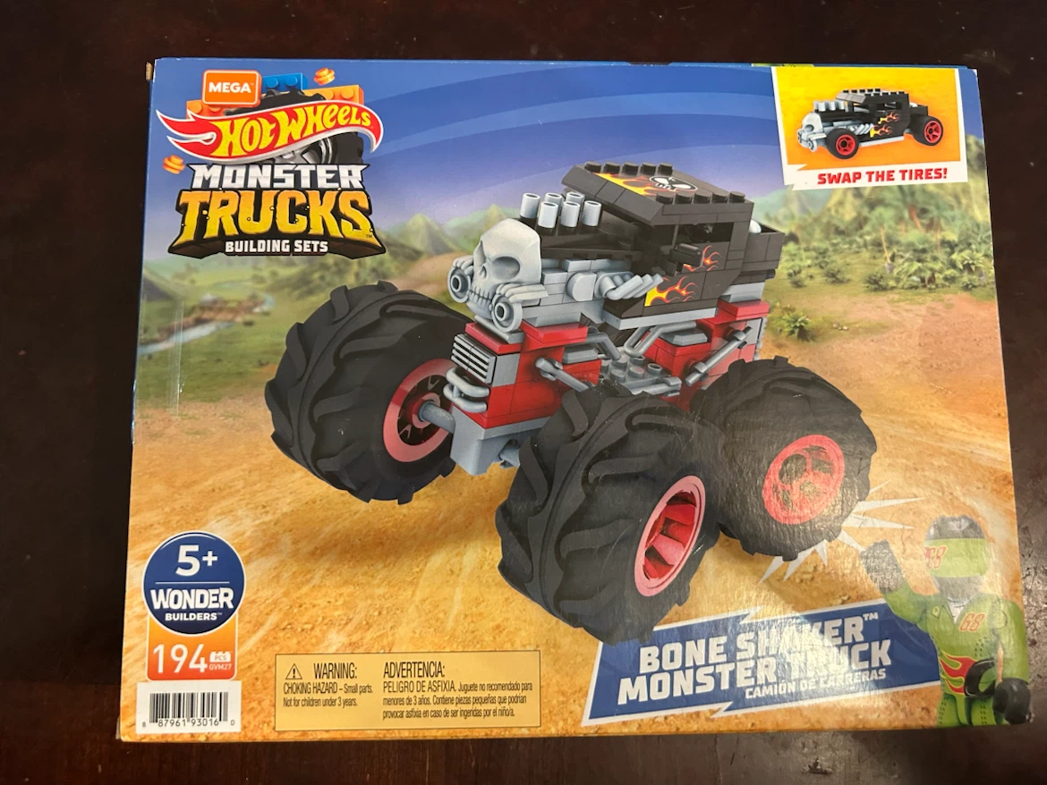 Mega Hot Wheels Bone Shaker Monster Truck Building Set