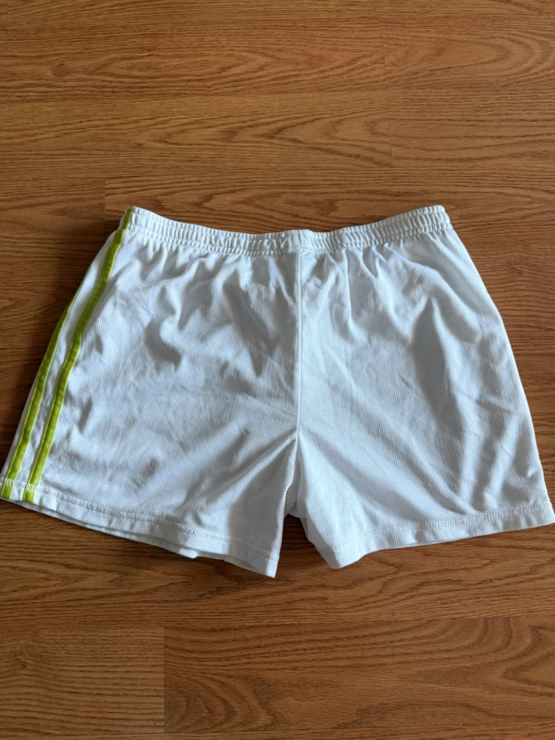 Champion Athletic Shorts White with Lime Green Stripes - photo 2