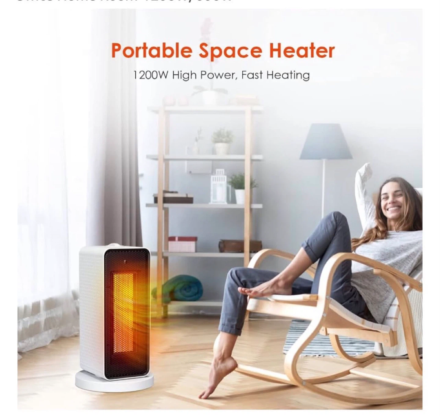 Portable 1200W Electric Space Heater - photo 4