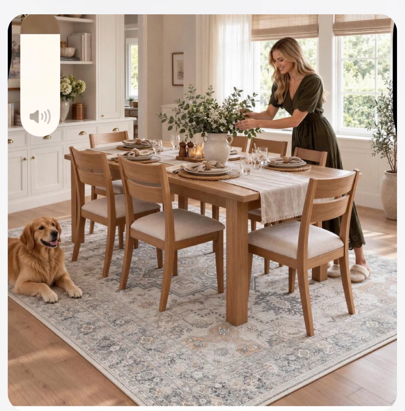 Traditional Pattern Low Pile Area Rug - photo 5
