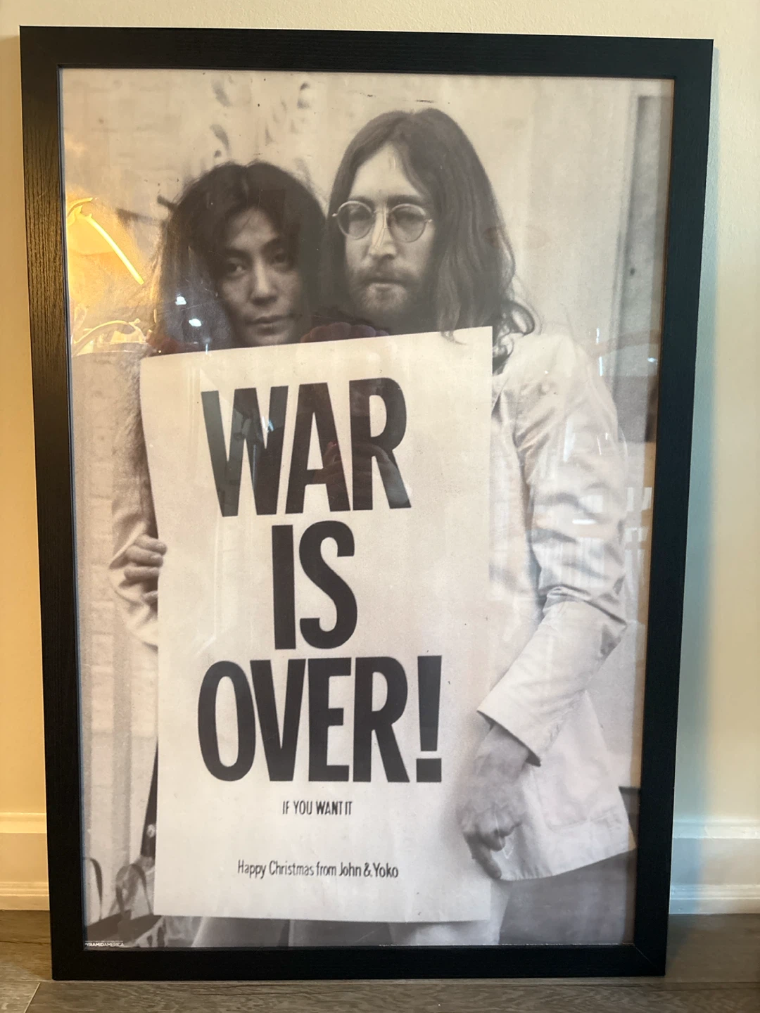 John Lennon & Yoko professionally framed poster