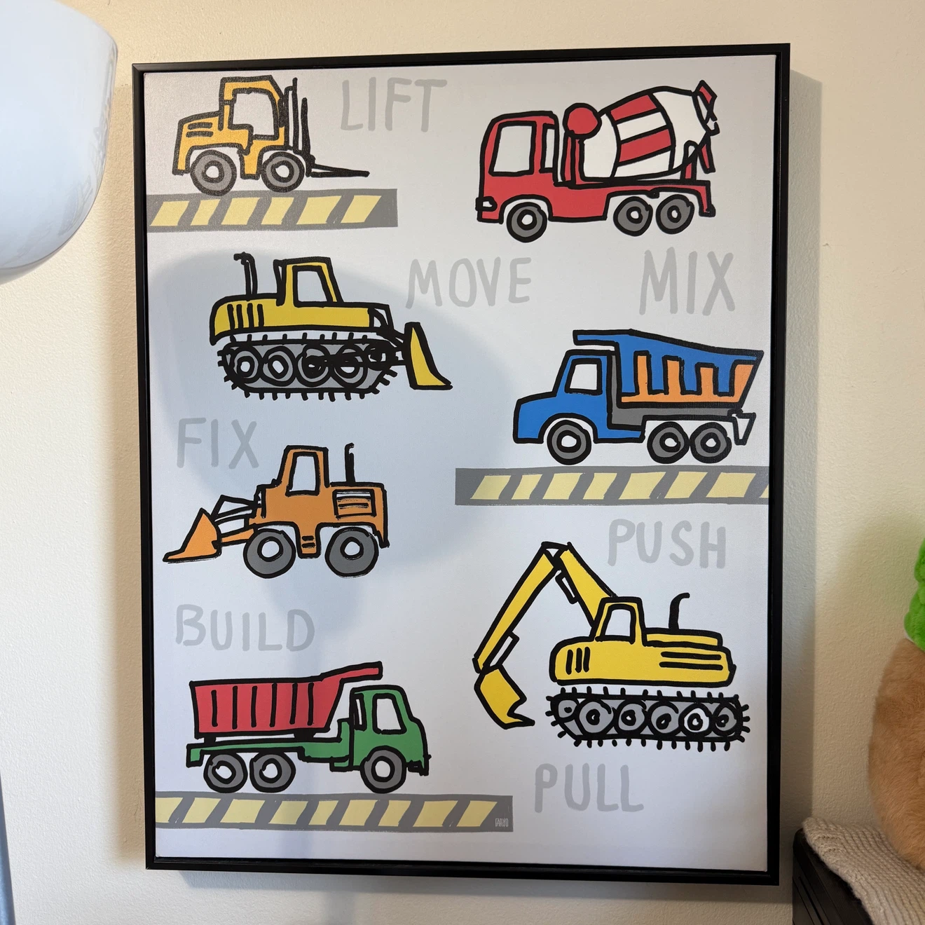 Construction Truck Wall Art – $15