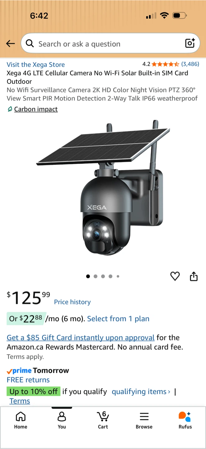 Xega 4G LTE Cellular Solar Security Camera - photo 2