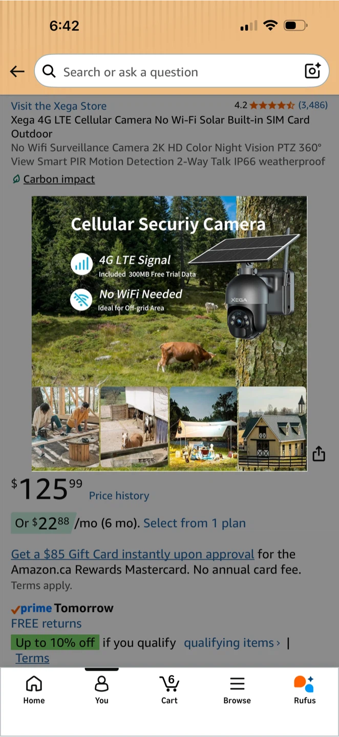 Xega 4G LTE Cellular Solar Security Camera - photo 3