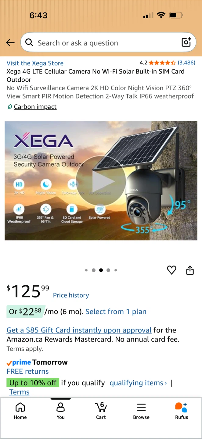 Xega 4G LTE Cellular Solar Security Camera - photo 4