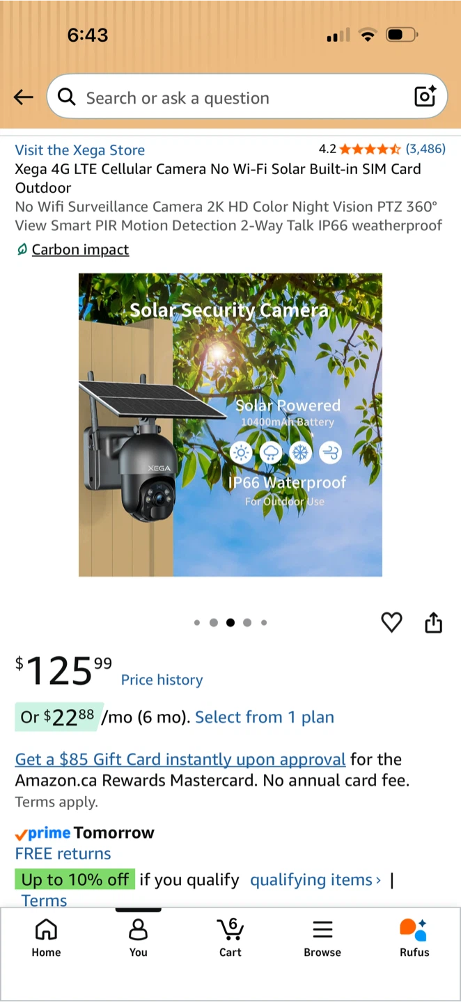 Xega 4G LTE Cellular Solar Security Camera - photo 5