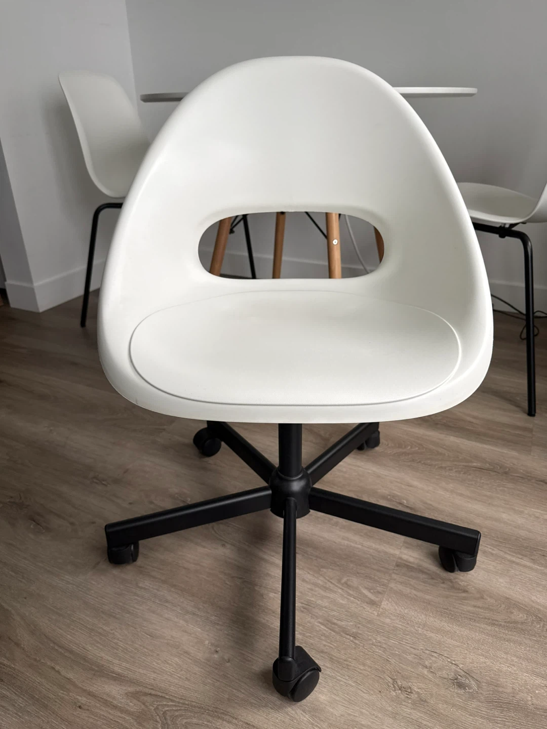 IKEA Loberget/Malskär Desk Chair (White & Black)