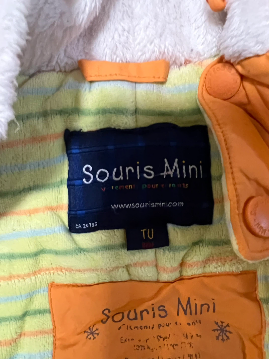 Souris Mini Orange Baby Winter Snowsuit - photo 2