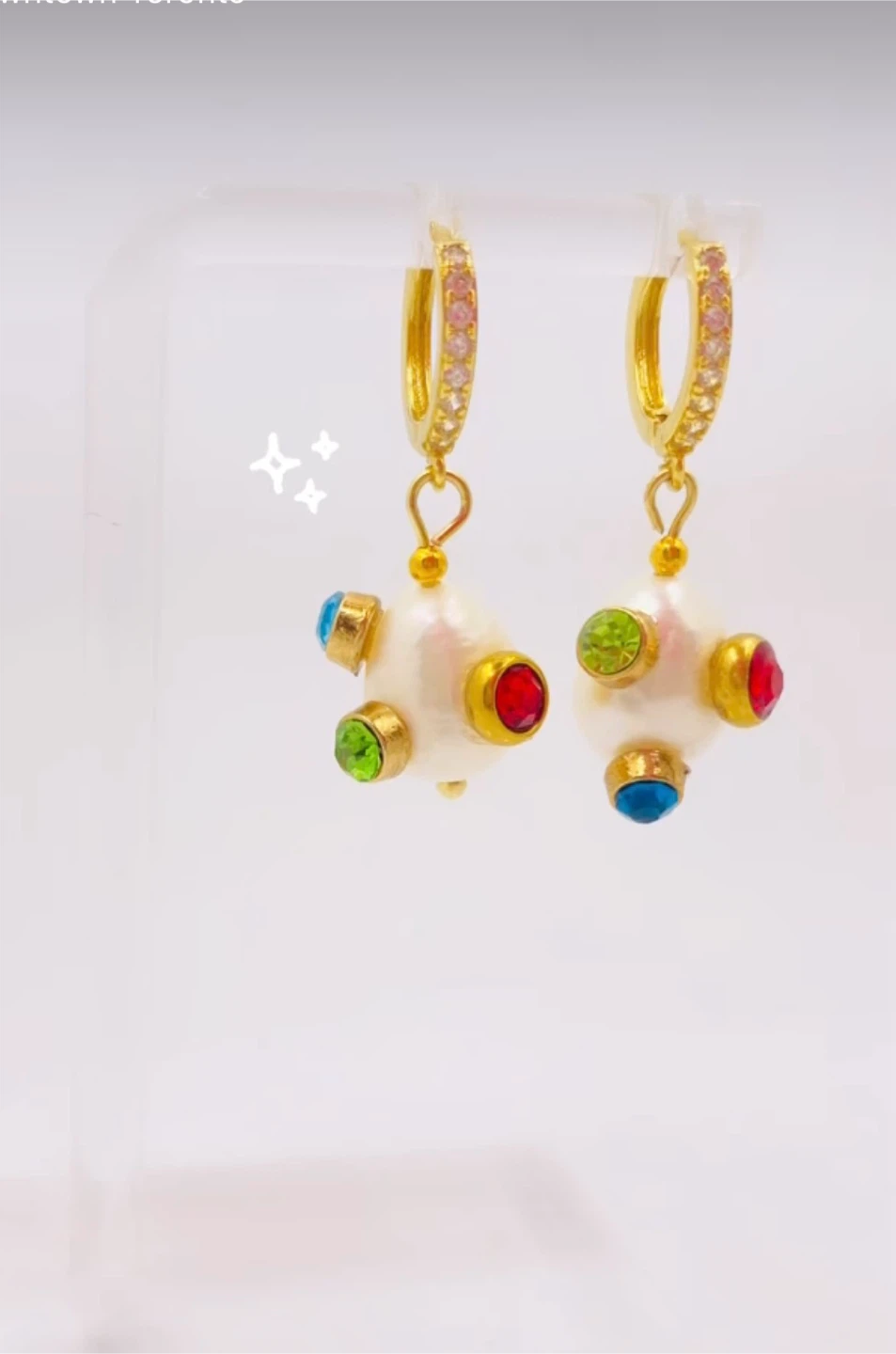 Handmade designer-inspired pearl drop earrings