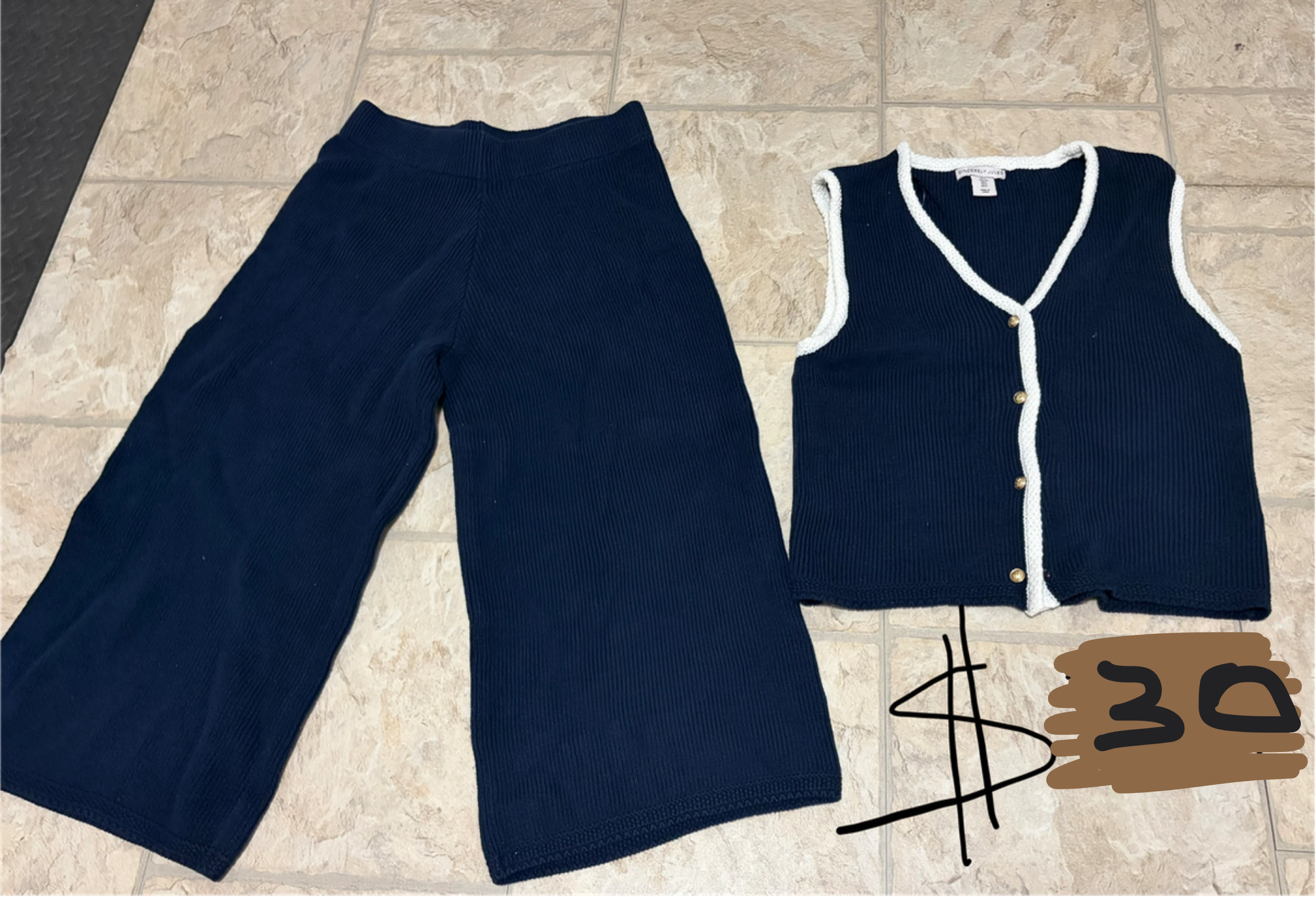 Sincerely Jules Navy Knit Set