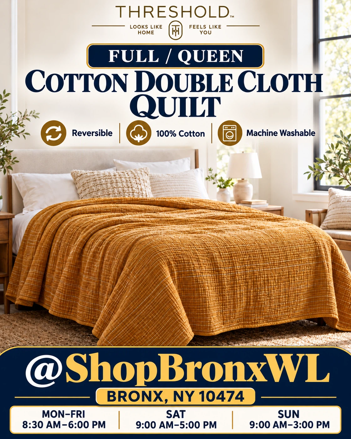 Threshold Cotton Double Cloth Quilt