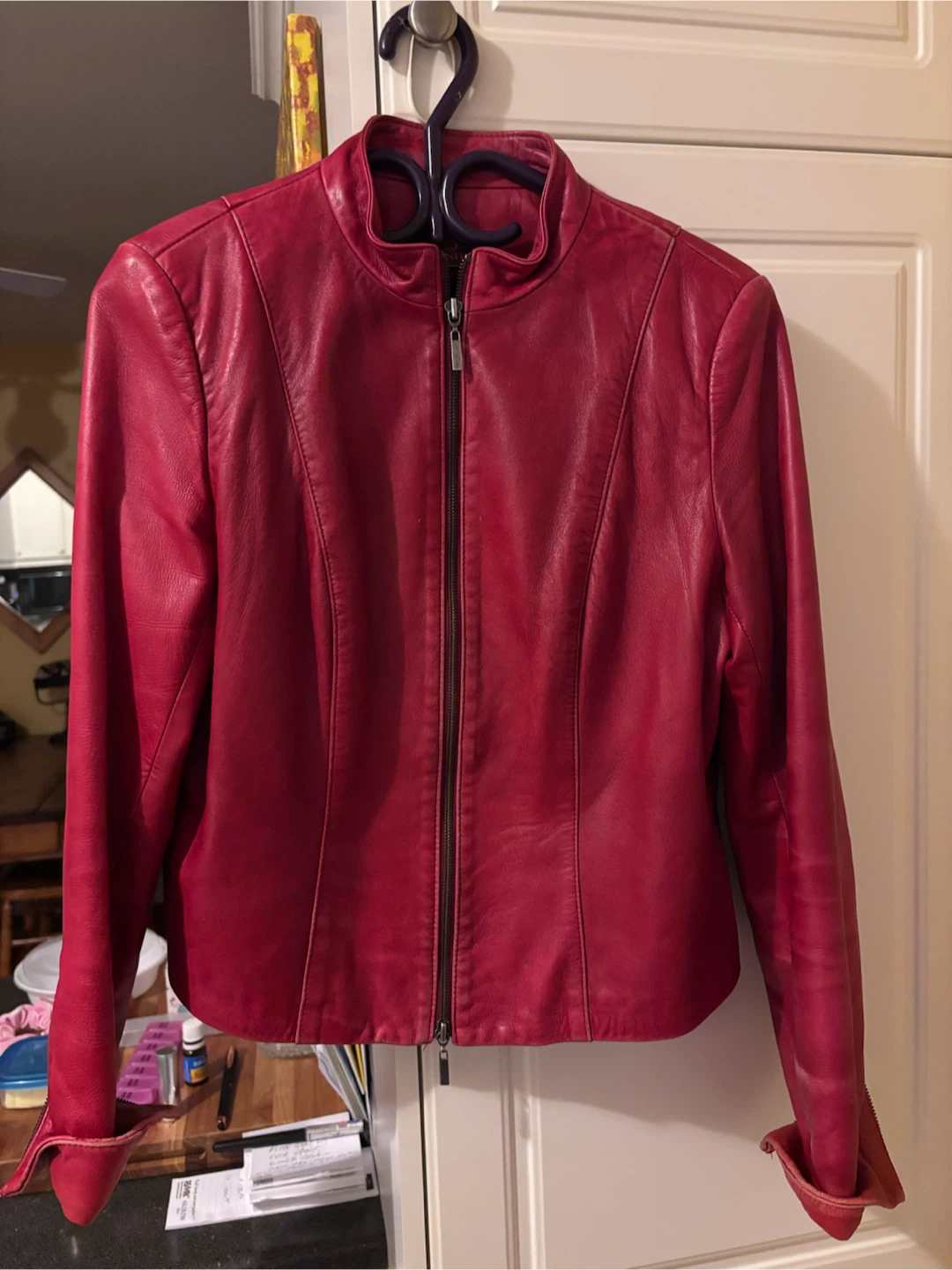 Danier Red Leather Jacket