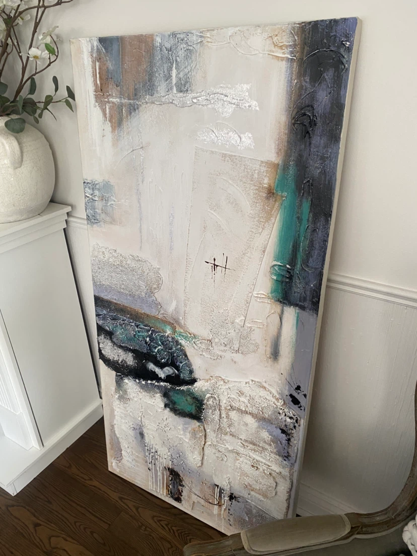 Set of two large abstract  paintings by K. Sizaya - photo 5