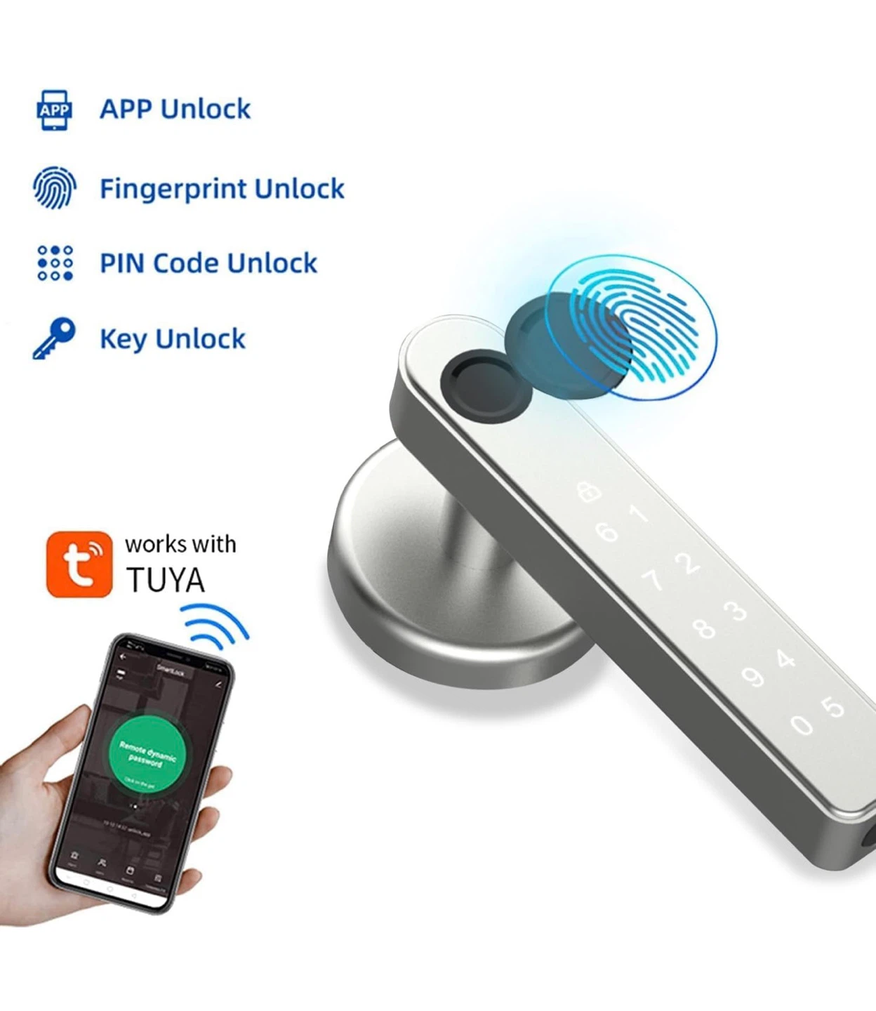 5-in-1 Smart Lock with Handle - photo 3