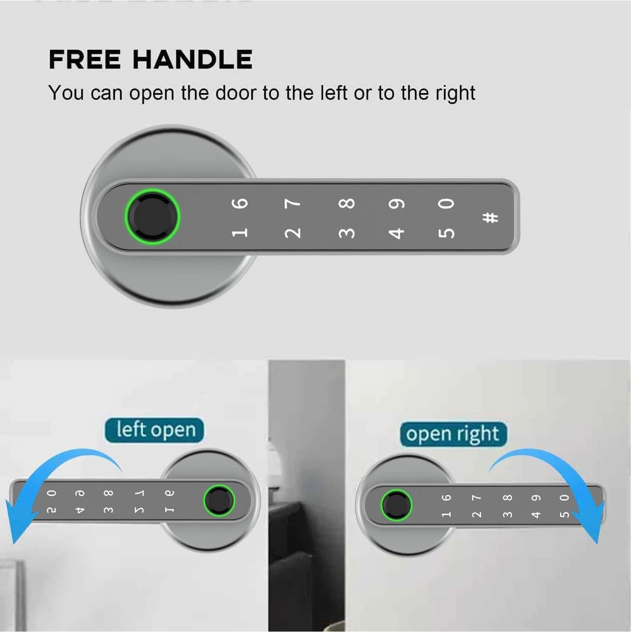 5-in-1 Smart Lock with Handle - photo 4