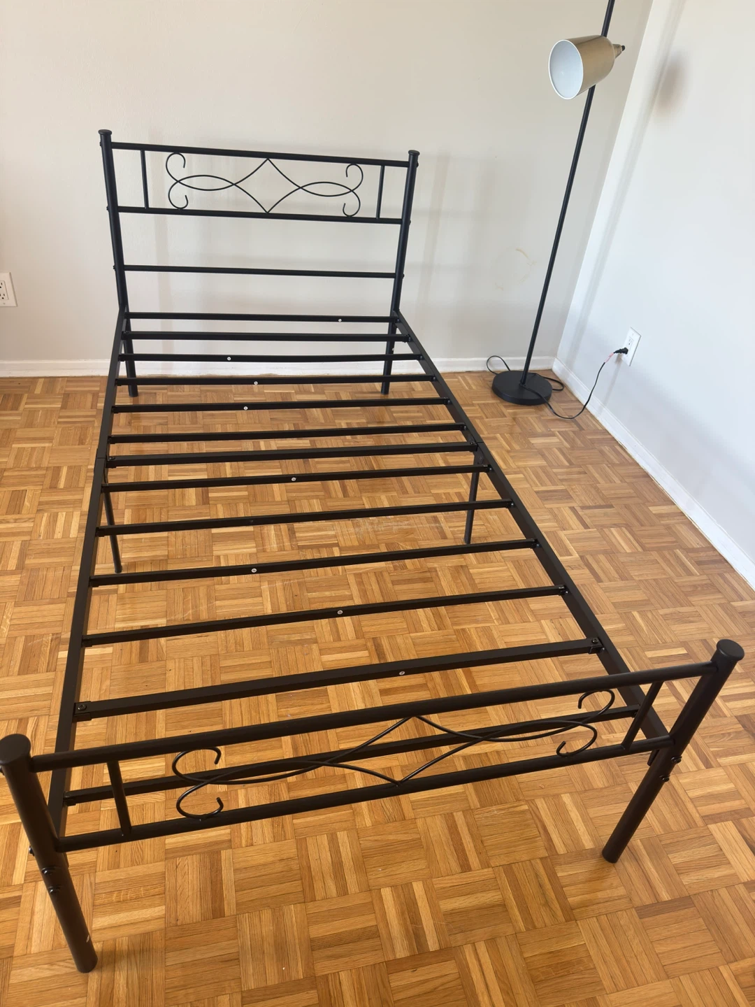 Black Metal Single Bed Frame